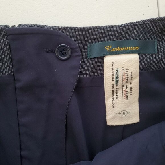 Cartonnier‎ 8 Ruched Charcoal Gray Pencil Skirt Lined Back Zip Back Slit - Picture 5 of 9